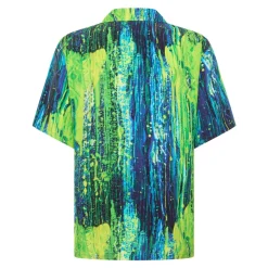 Abstract Drip-Print Short Sleeve Shirt