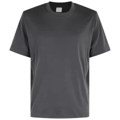 Antracytowy T-shirt z okrągłym dekoltem