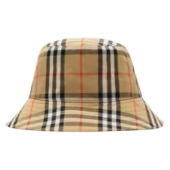 Bawełniany kapelusz typu bucket w kratę
