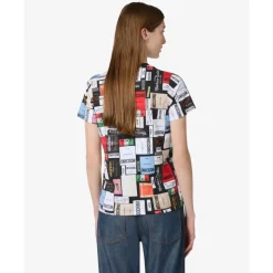 Bawełniany T-shirt z dżerseju z nadrukiem