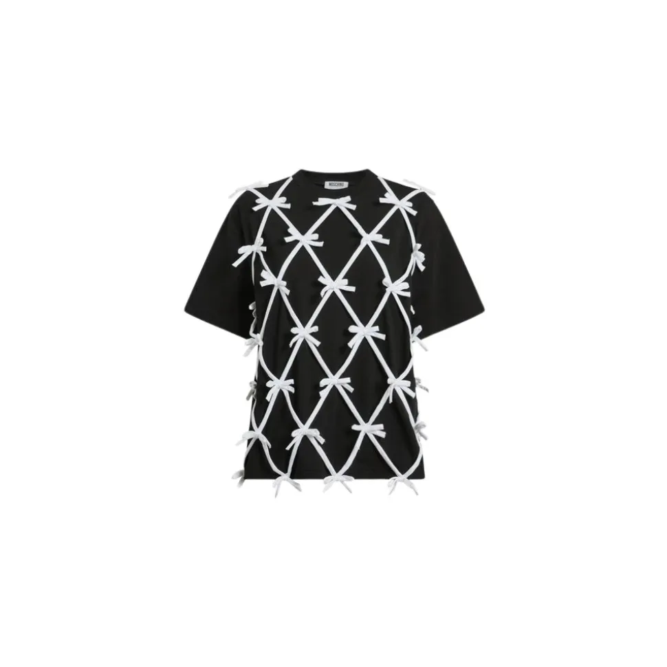 Bawełniany T-shirt z kokardkami