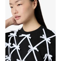 Bawełniany T-shirt z kokardkami