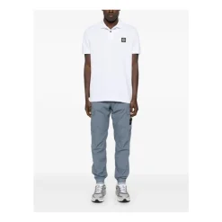 Biała Koszulka Polo Slim-Fit z Logo Patch