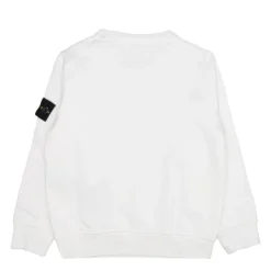 Biały Sweter z Detalem Logo