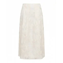 Bimaterial Midi Skirt