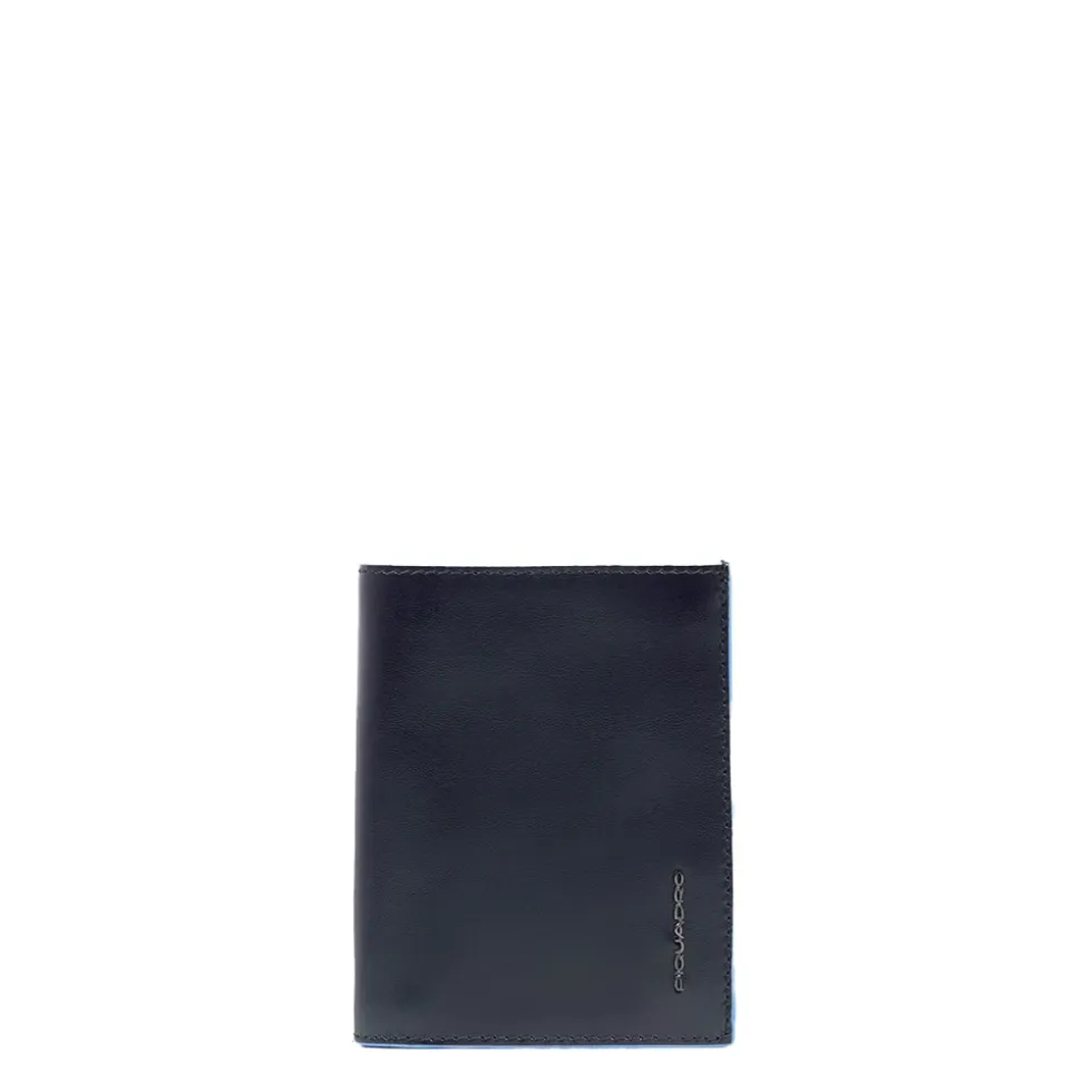 Blue Square Pionowy Portfel Trifold