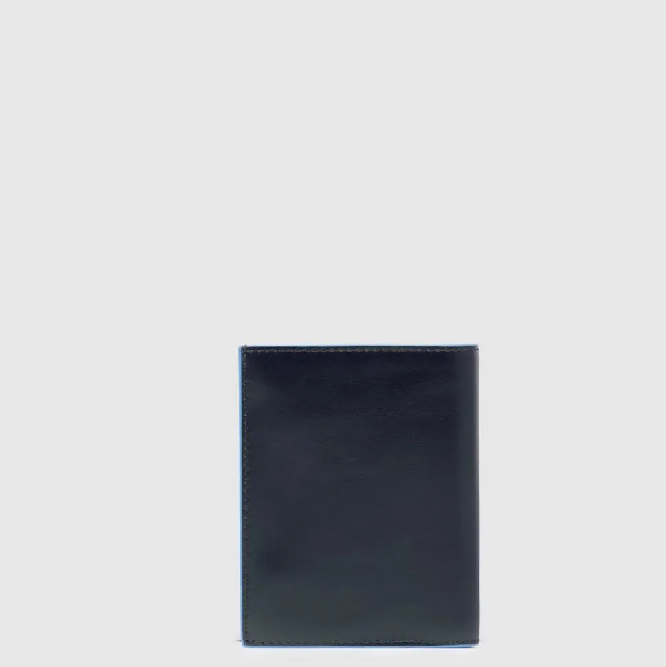 Blue Square Pionowy Portfel Trifold