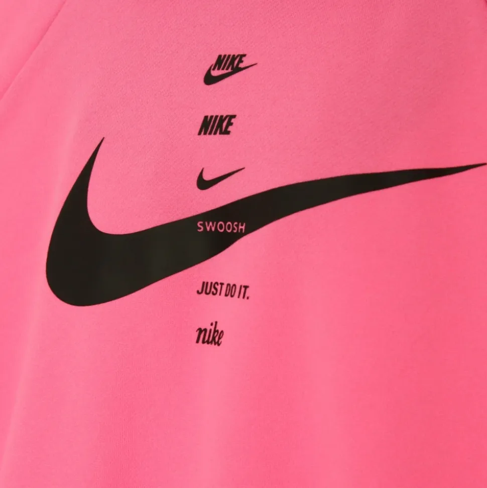Bluza z kapturem Nike Pink Glow/Black Swoosh