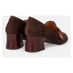 Brązowe skórzane buty na obcasie w stylu lat 70.