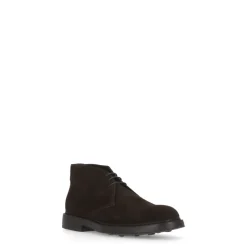 Brązowe Zamszowe Buty na Sznurówki