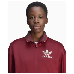 Burgundowa kurtka sportowa z bocznym nadrukiem
