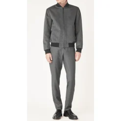 Cashmere Grey Bomber Jacket