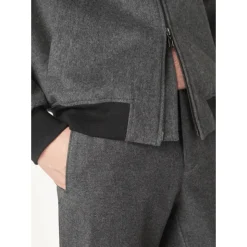 Cashmere Grey Bomber Jacket
