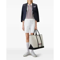 Crochet Stitch RWB Stripe Polo
