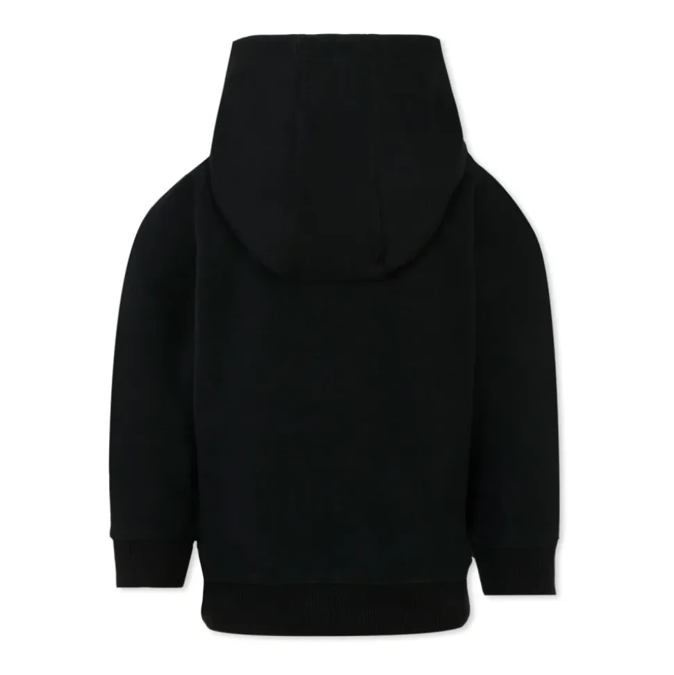 Czarna bluza z kapturem i nadrukiem logo