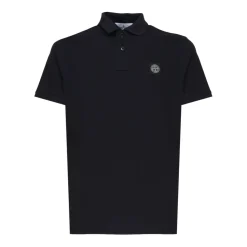 Czarna koszulka polo z logo kompasu