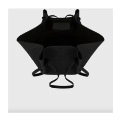 Czarna Torebka ze Skóry Pebble Grain