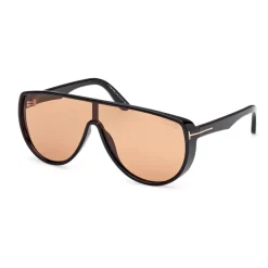 Czarne/Brązowe Okulary przeciwsłoneczne ACHILLES FT1182