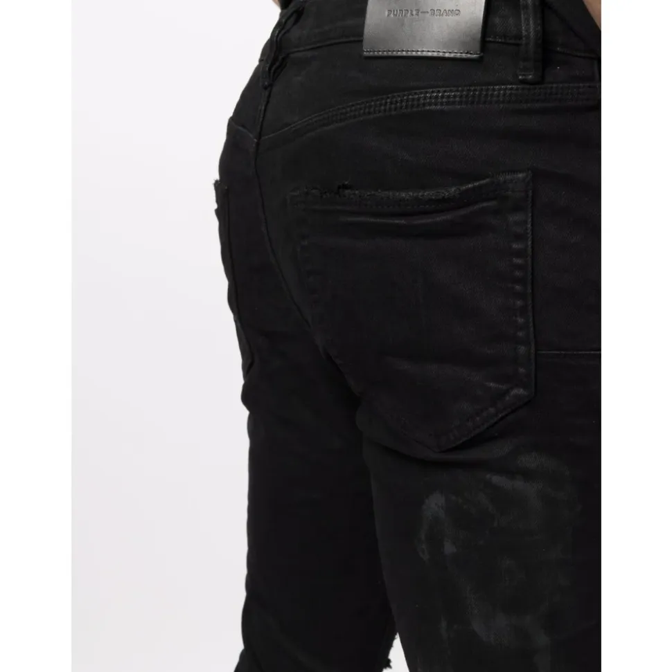Czarne Dżinsy Skinny dla Mężczyzn
