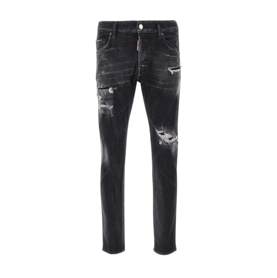 Czarne Jeansy od Dsquared2