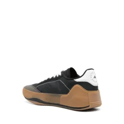 Czarne Jedwabne & Nylonowe Sneakersy