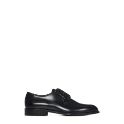 Czarne Sznurowane Eleganckie Buty