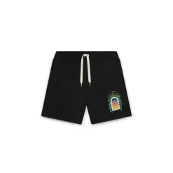 Czarny Avenida Wydrukowany Sweatshort