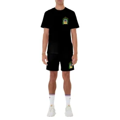 Czarny Avenida Wydrukowany Sweatshort