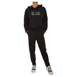 Czarny Dres Bawełna Modal Elastan