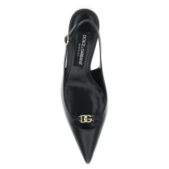 Czarny Obcas Slingback Lucido Styl