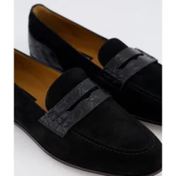 Czarny Plaque Loafer dla Mężczyzn