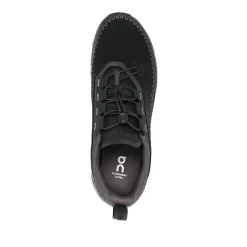 Czarny Sneaker z Zapięciem na Sznurówki