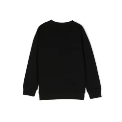 Czarny Sweter z Nadrukiem Logo