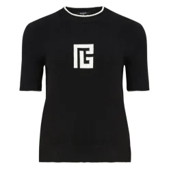 Dzianinowy sweter z logo