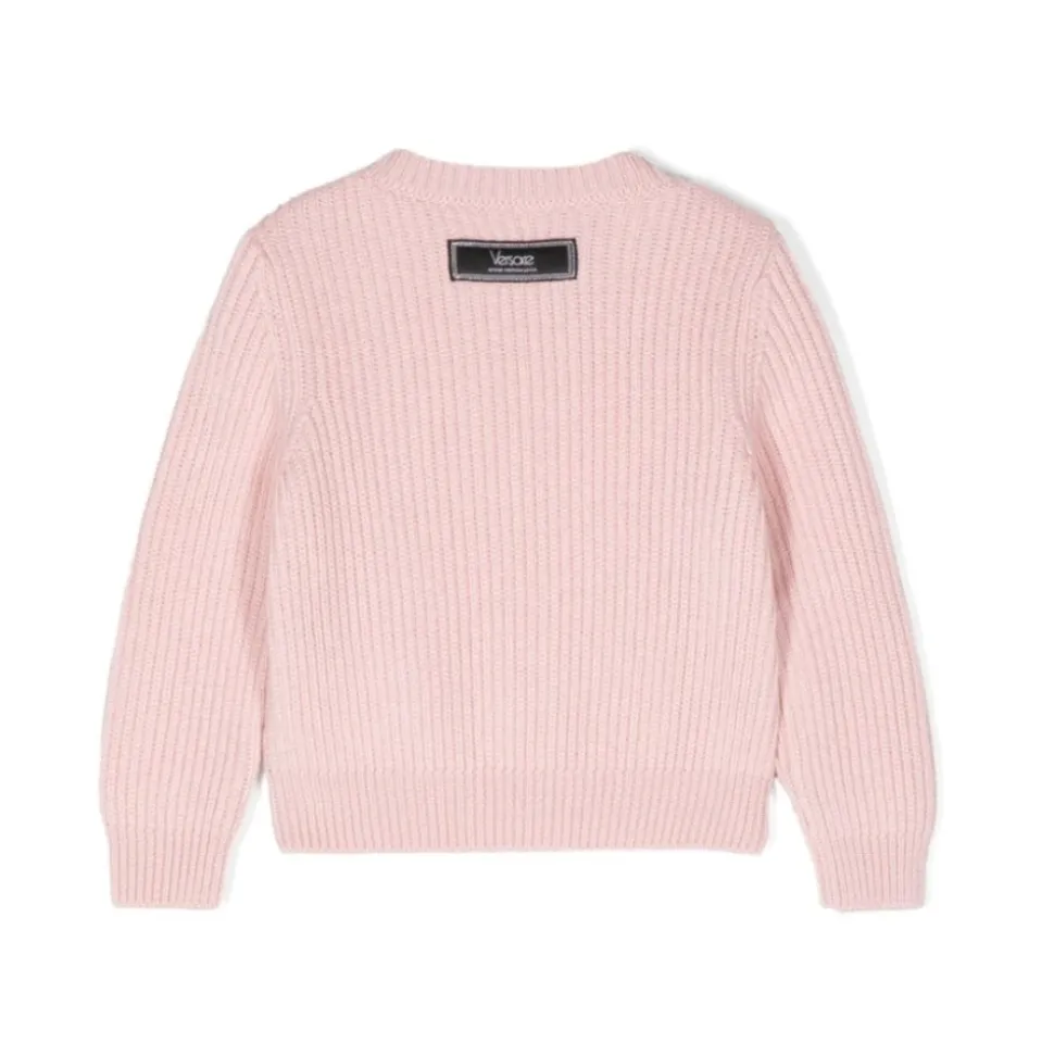 Dziecięcy Sweter Z Dzianiny Lata 80. Pudrowy Róż