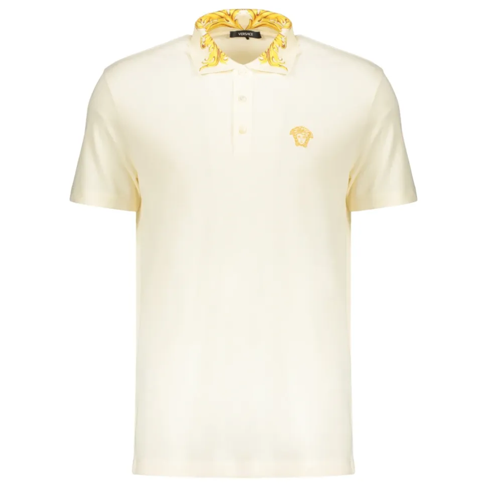 Elegancka koszulka polo z kontrastowym kołnierzykiem