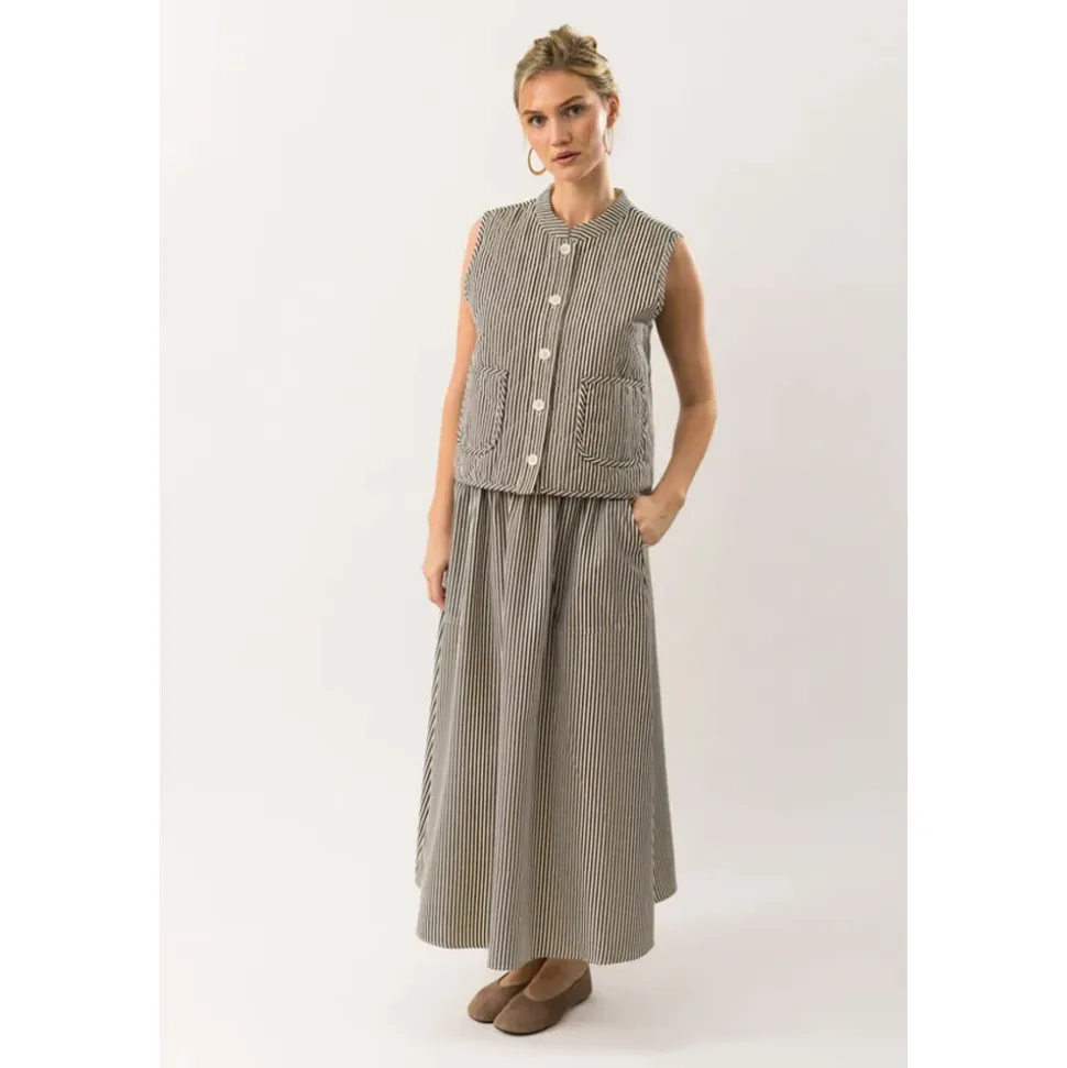 Elegancka Maxi Spódnica ze Sznurkami