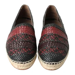 Eleganckie Espadryle z Tkanej Skóry