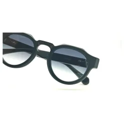 Eleganckie matowe czarne okulary panto