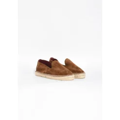 Espadryle zamszowe z ręcznie robioną podeszwą jutową