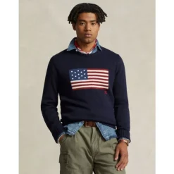 Ikoniczny Sweter z Amerykańską Flagą
