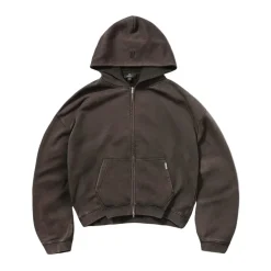 Initial Boxy Zip Through Hoodie