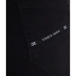 Jeansy Palazzo z Detalem Logo