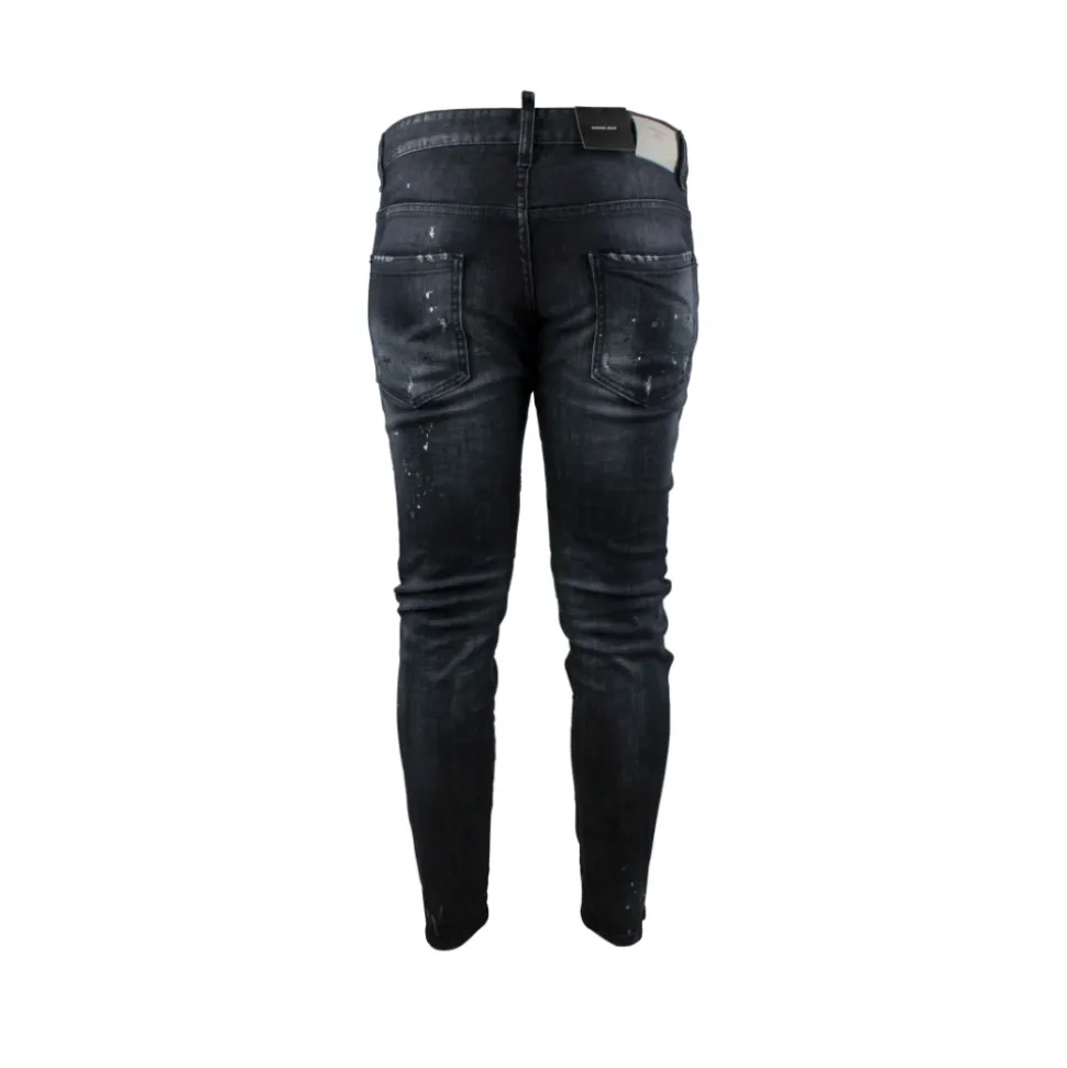Jeansy Skater z efektem zniszczonej skóry Dsquared2