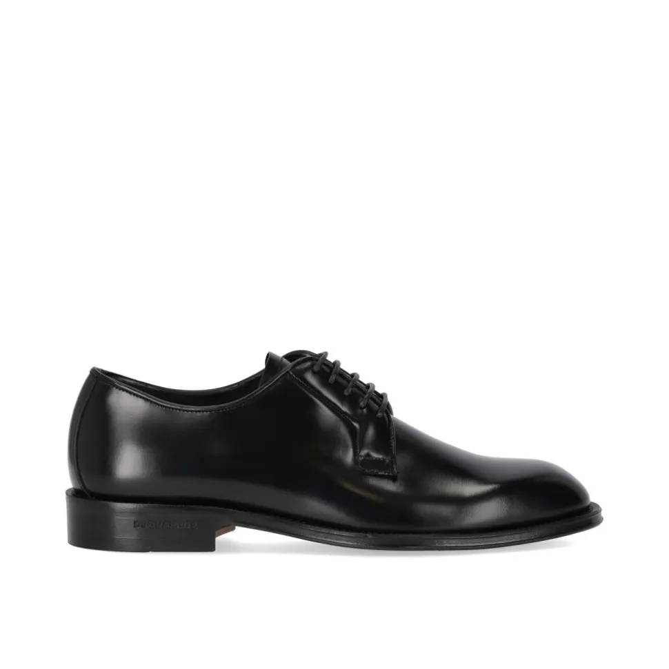 Klasyczne Buty Derby z Czarną Skórą