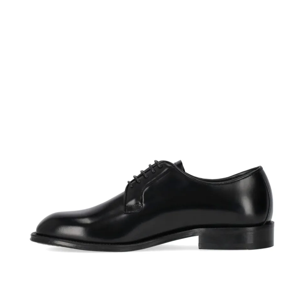 Klasyczne Buty Derby z Czarną Skórą