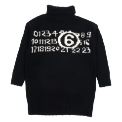Knit Mini Dress with Maxi Logo