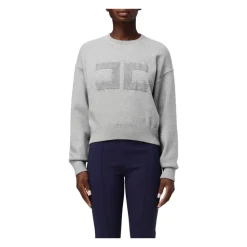 Krótka bluza dresowa z haftowanym logo