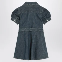 Krótka sukienka koszulowa z denimu z paskiem