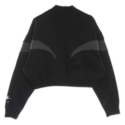 Krótki Sweter z Wysokim Kołnierzem Czarny/Szary/Biały